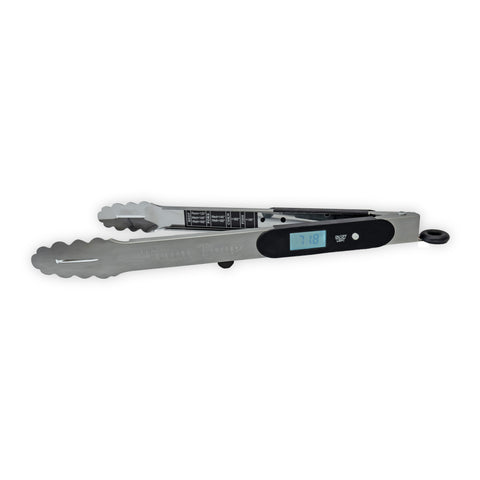 Innovative Tongs with Built-In Thermometer, Digital Display & Retractable Probe